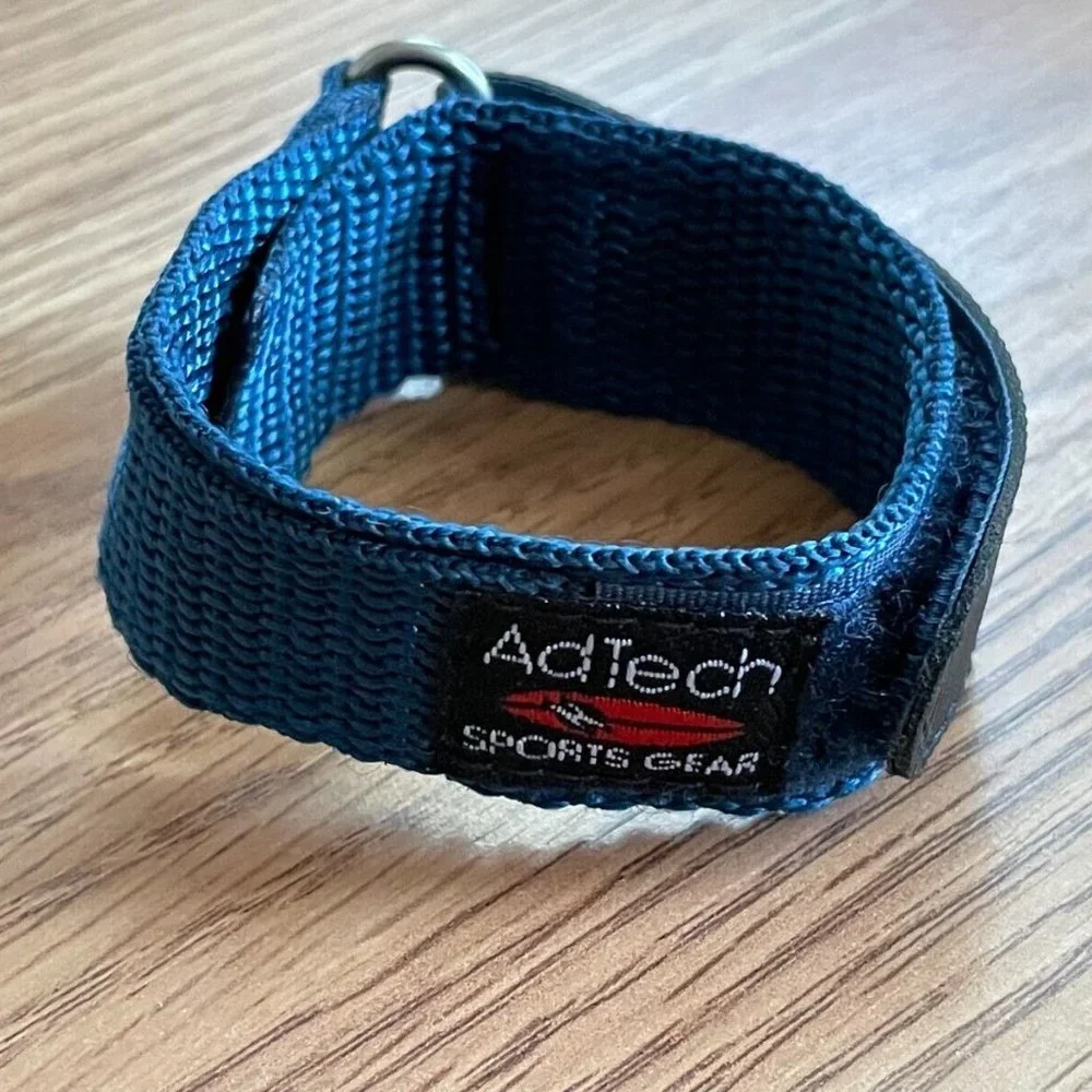 Unbranded Replacement Band Strap Nylon Blue Sport Adjustable Band Size 20-24mm
